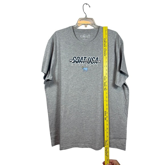 GOAT USA Baseball Gray T-Shirt & Navy Blue Bucket Hat, Size XL - Picture 6 of 13